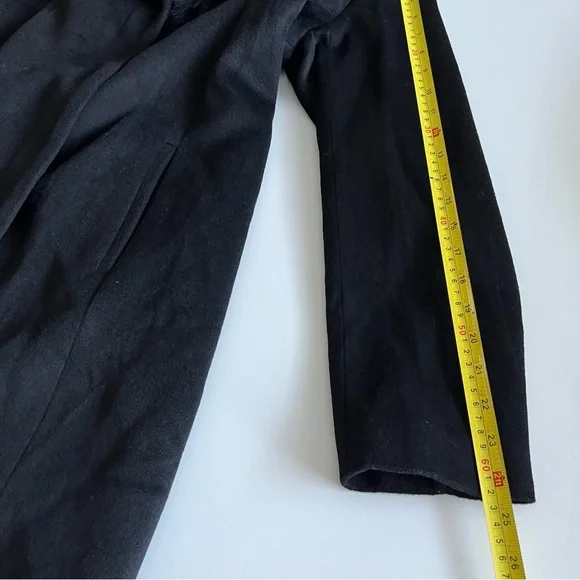 Forecaster Women's Fox-Fur-Collar Maxi Reefer Coat (Black) size 16 luxe wear NWT - Picture 13 of 14